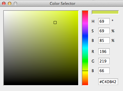 Photoshop Color Picker in HSB Mode