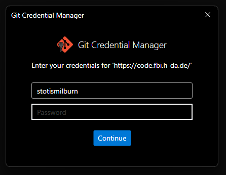 Git Credential Manager asking for a password