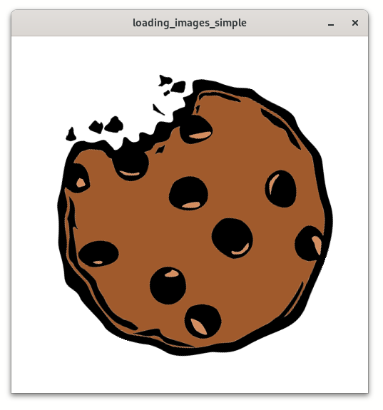 Illustration of a cookie with chocolate chips